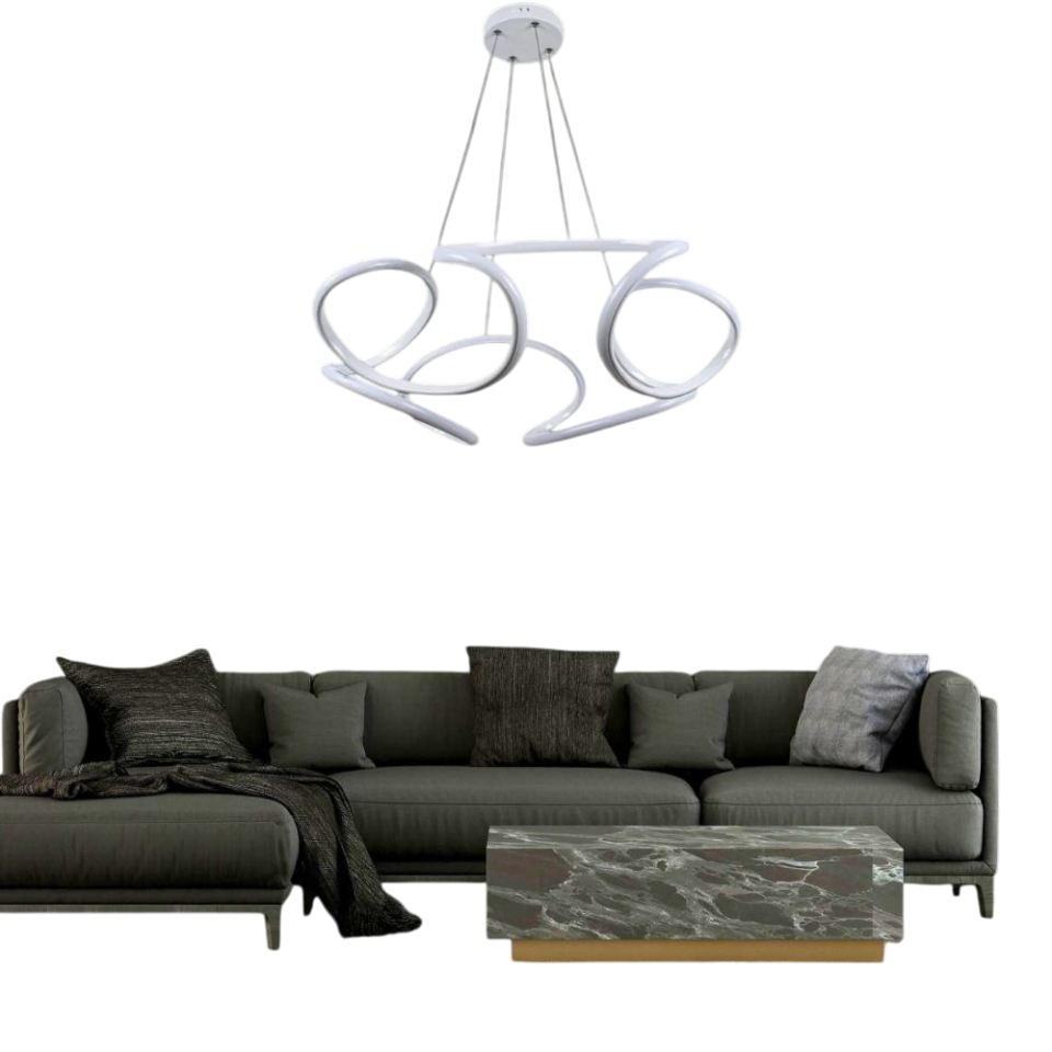 Muslight Drone Model 35W LED Avize 34x90 cm Beyaz Kaplama 3 Renk Işık