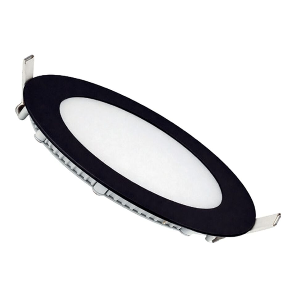 Lampist 18W Sıva Altı Yuvarlak Slim LED Panel Metal Kasa Siyah 6500K Beyaz Işık LP2270-S-6500K