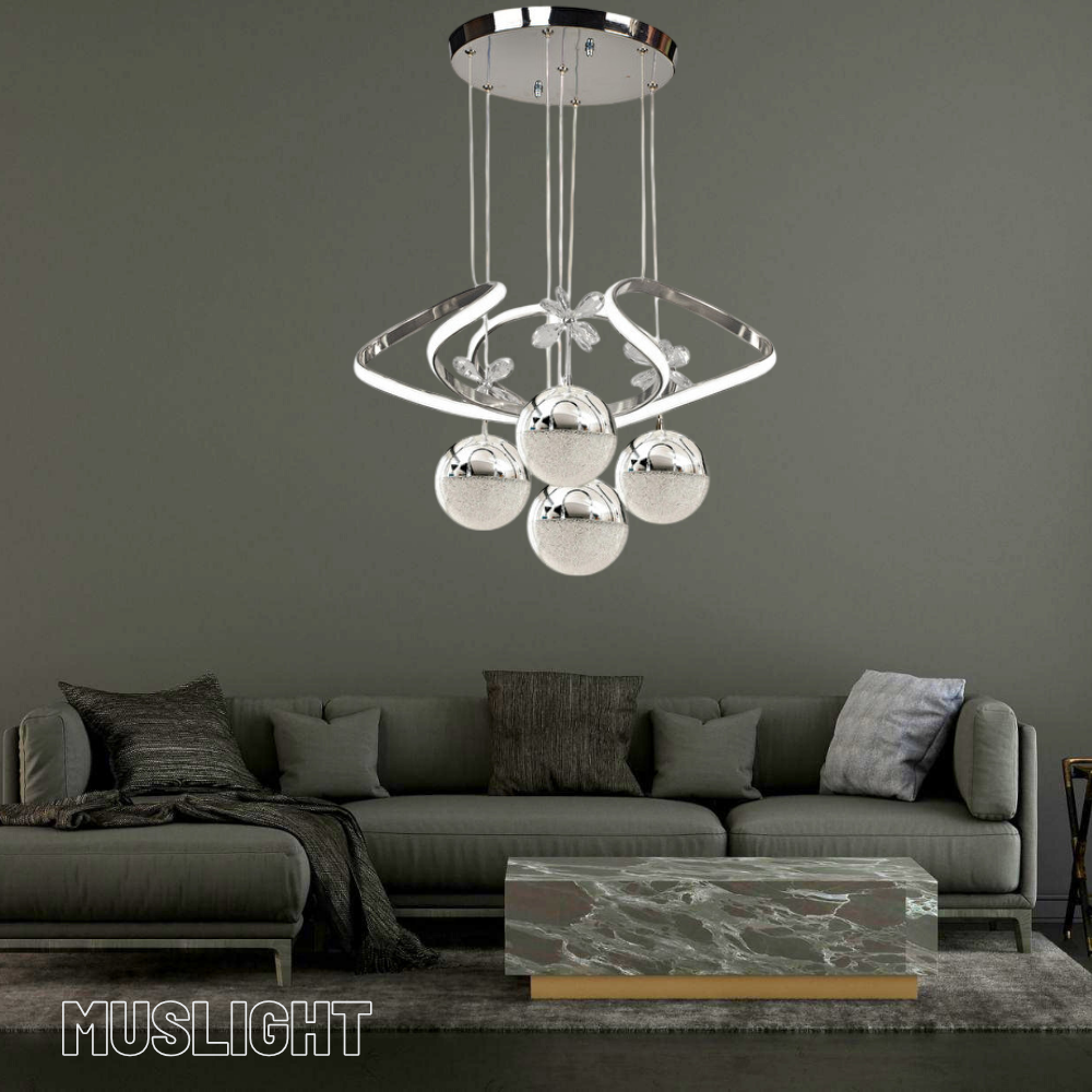 Muslight 4 Toplu Drone Model 50W 40x90 cm Krom Kaplama 3 Renk Işık