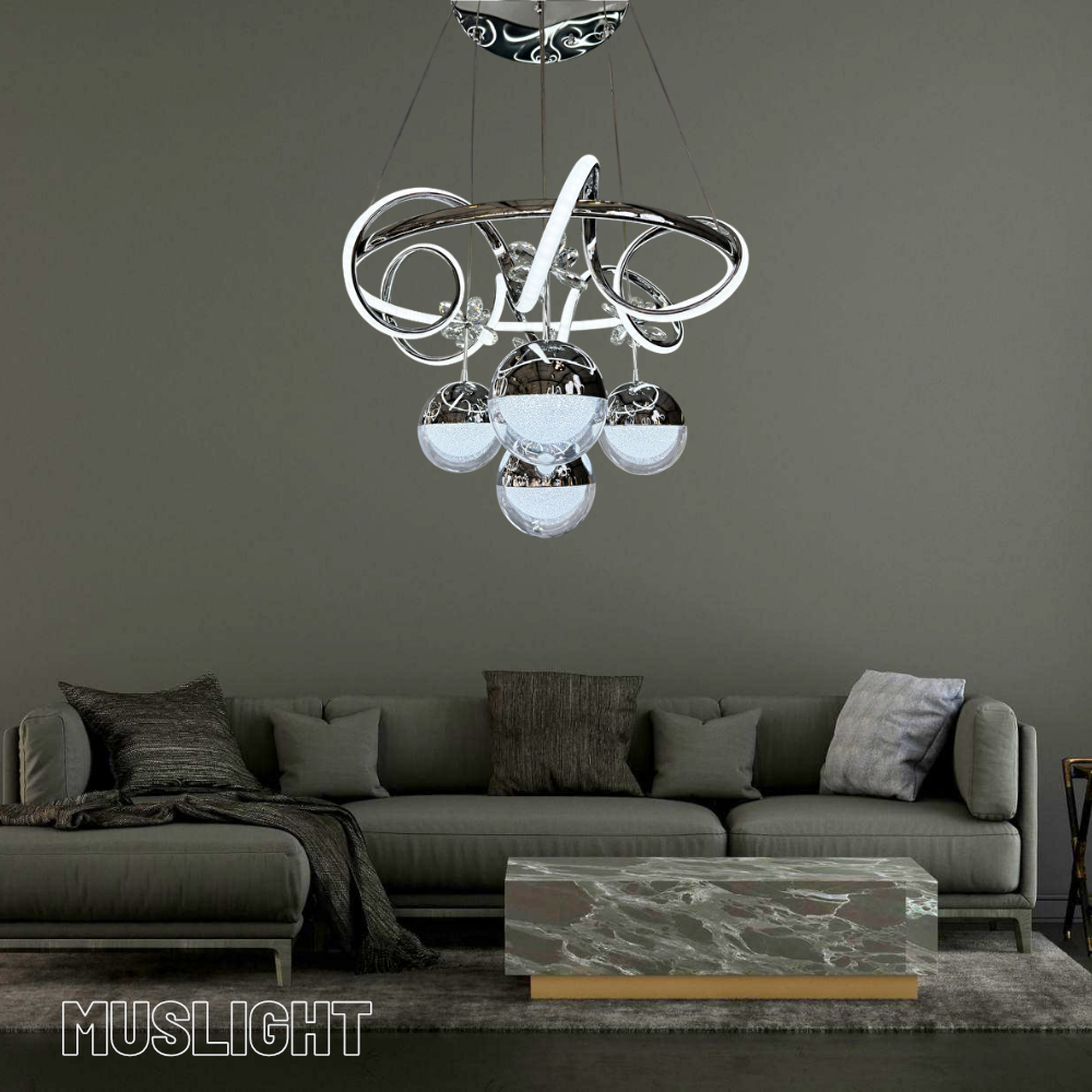 Muslight 4 Toplu Kuzey Model 50W 40x90 cm Krom Kaplama 3 Renk Işık