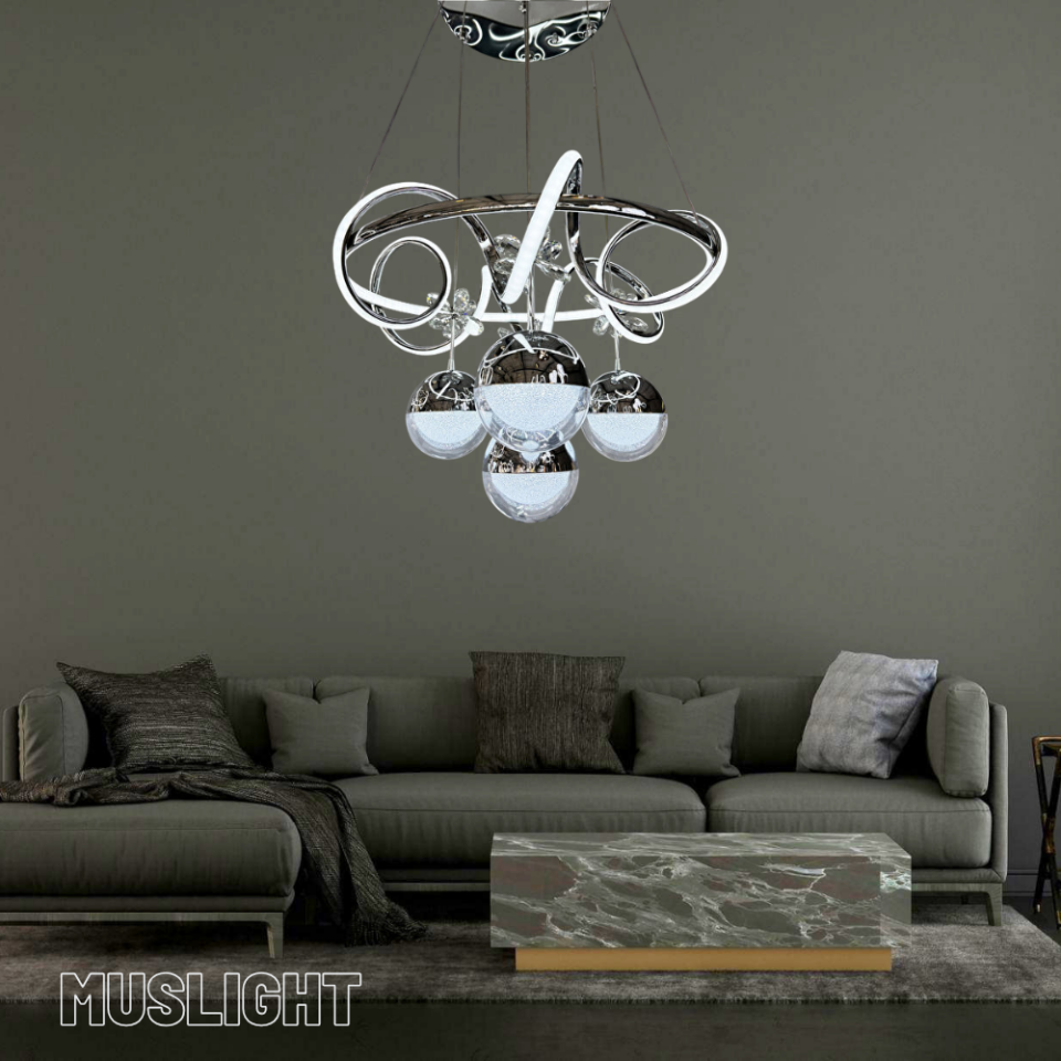 Muslight 4 Toplu Kuzey Model 50W 40x90 cm Krom Kaplama 3 Renk Işık