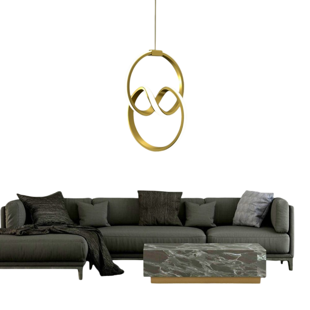 Muslight İmza Model 25W LED Avize 20x80 cm Gold Kaplama 3 Renk Işık