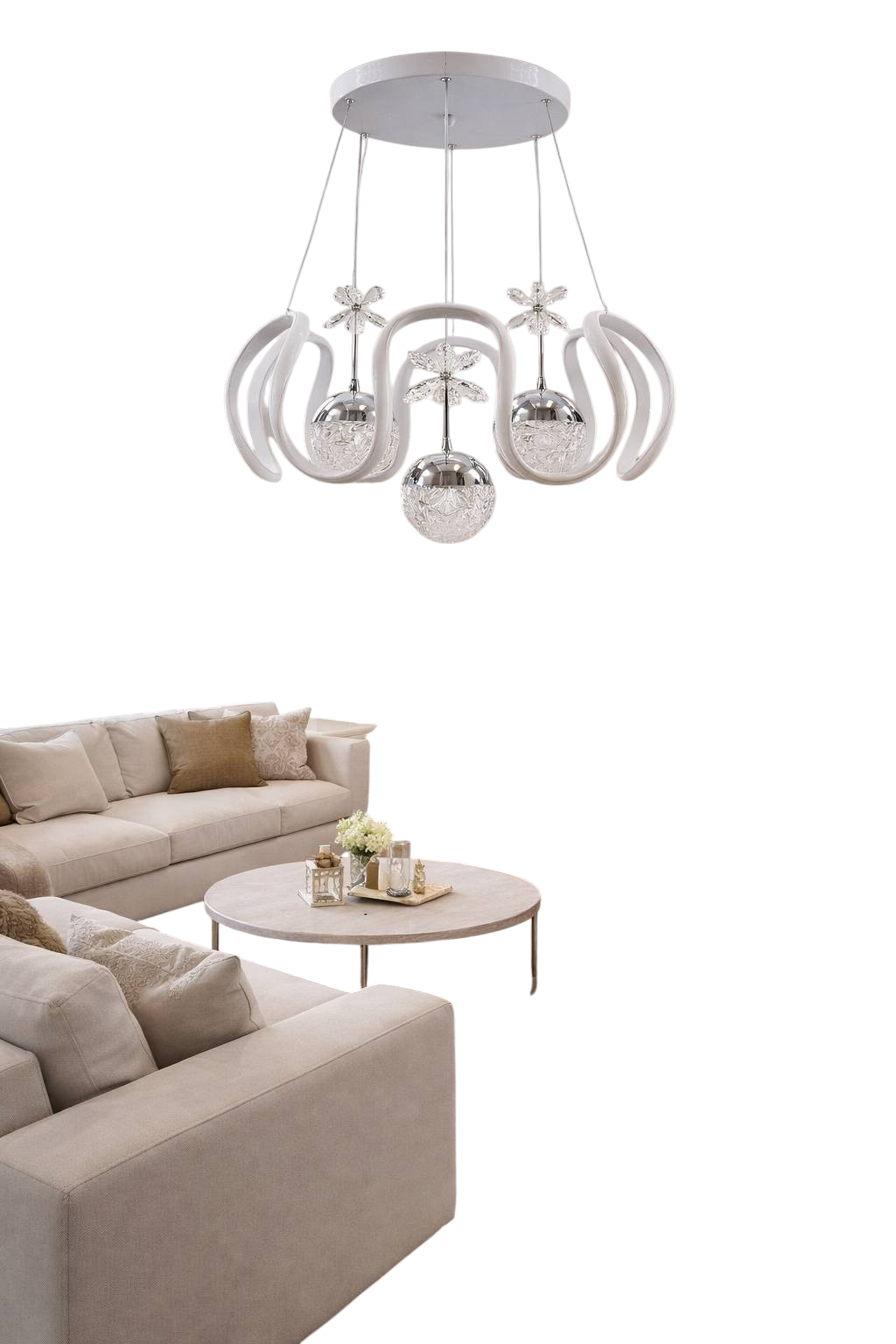 Muslight Ahtapot 3 Toplu Model 50W 45x70 cm Beyaz Kaplama 3 Renk Işık