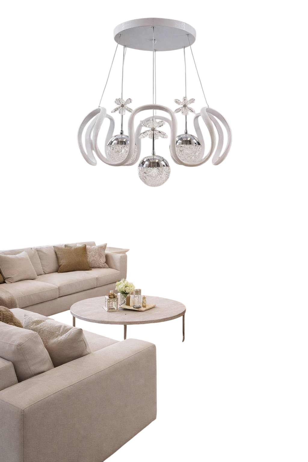 Muslight Ahtapot 3 Toplu Model 50W 45x70 cm Beyaz Kaplama 3 Renk Işık