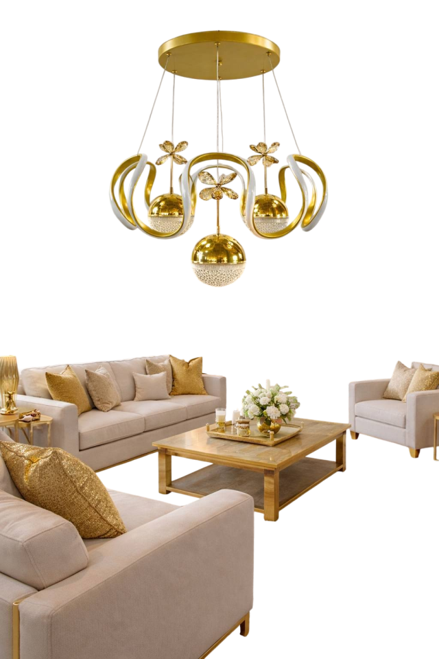 Muslight Ahtapot 3 Toplu Model 50W 45x70 cm Gold Kaplama 3 Renk Işık