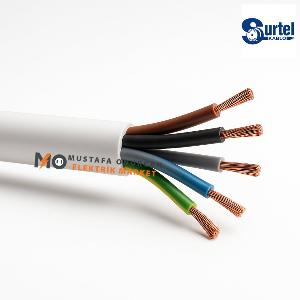 Surtel Kablo 5X1.5 NYM Kablo (Antigron)