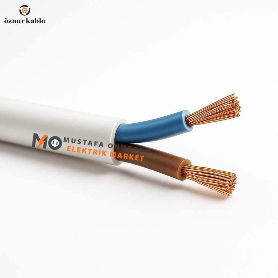 Öznur Kablo 2x1 mm Siyah TTR - NYMHY