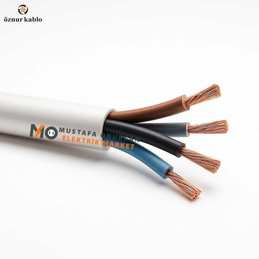 Öznur Kablo 4x1 mm Beyaz TTR-NYMHY