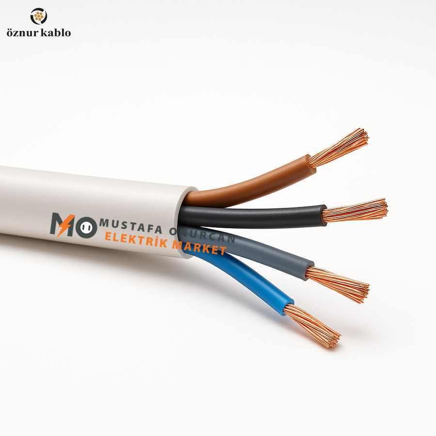 Öznur Kablo 4x1,5 mm Beyaz TTR-NYMHY