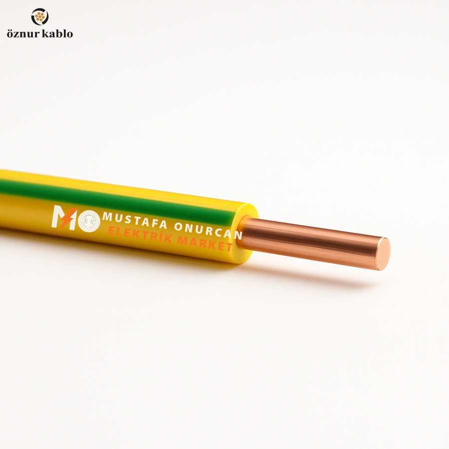 Öznur Kablo 1,5 mm NYA -  Sarı-Yeşil