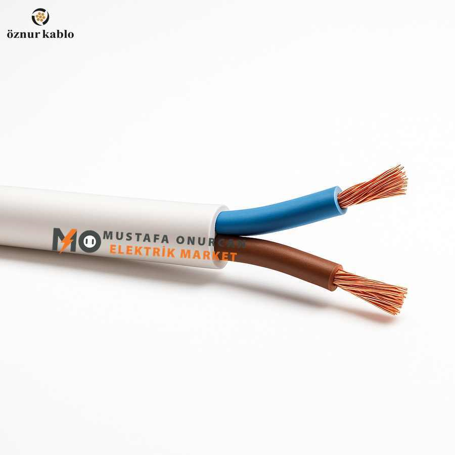 Öznur Kablo 2x1 mm Beyaz TTR - NYMHY