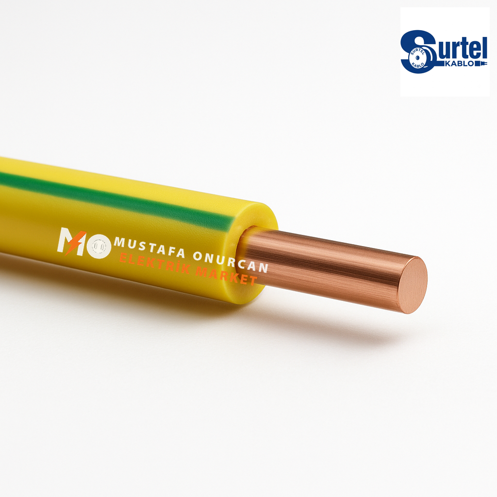 Surtel Kablo 6 mm NYA Sarı Yeşil