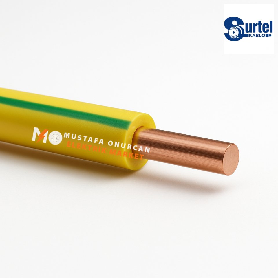 Surtel Kablo 6 mm NYA Sarı Yeşil