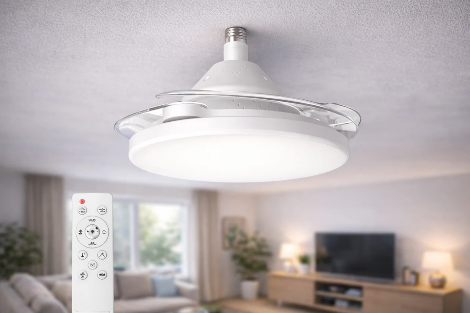 Cata Dolunay Fan Led Ampul (Hayalet Pervaneli)(Beyaz) 3 Renk Dimlenebilir CT-1156