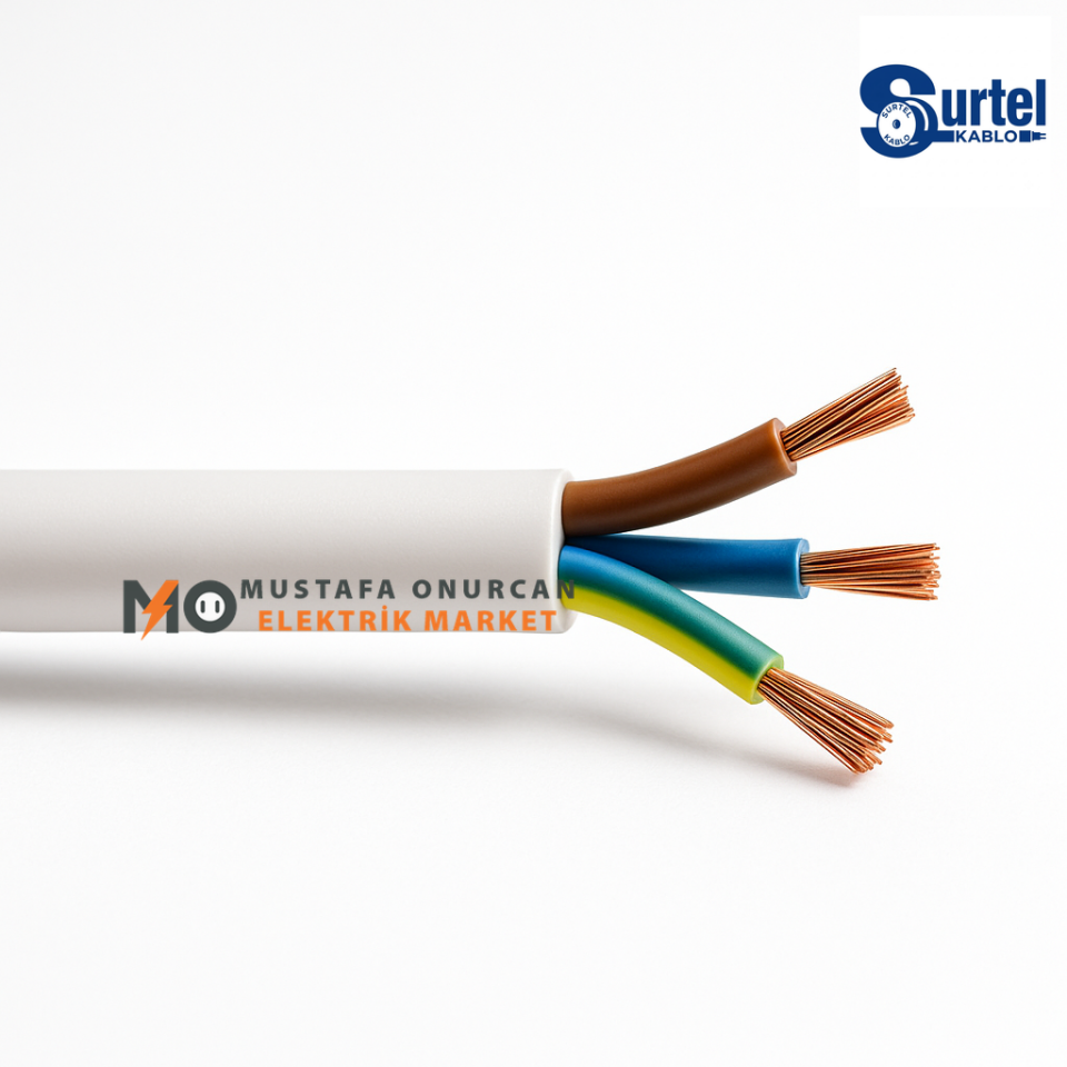 Surtel Kablo 3x1,5 mm NYM (Antigron)