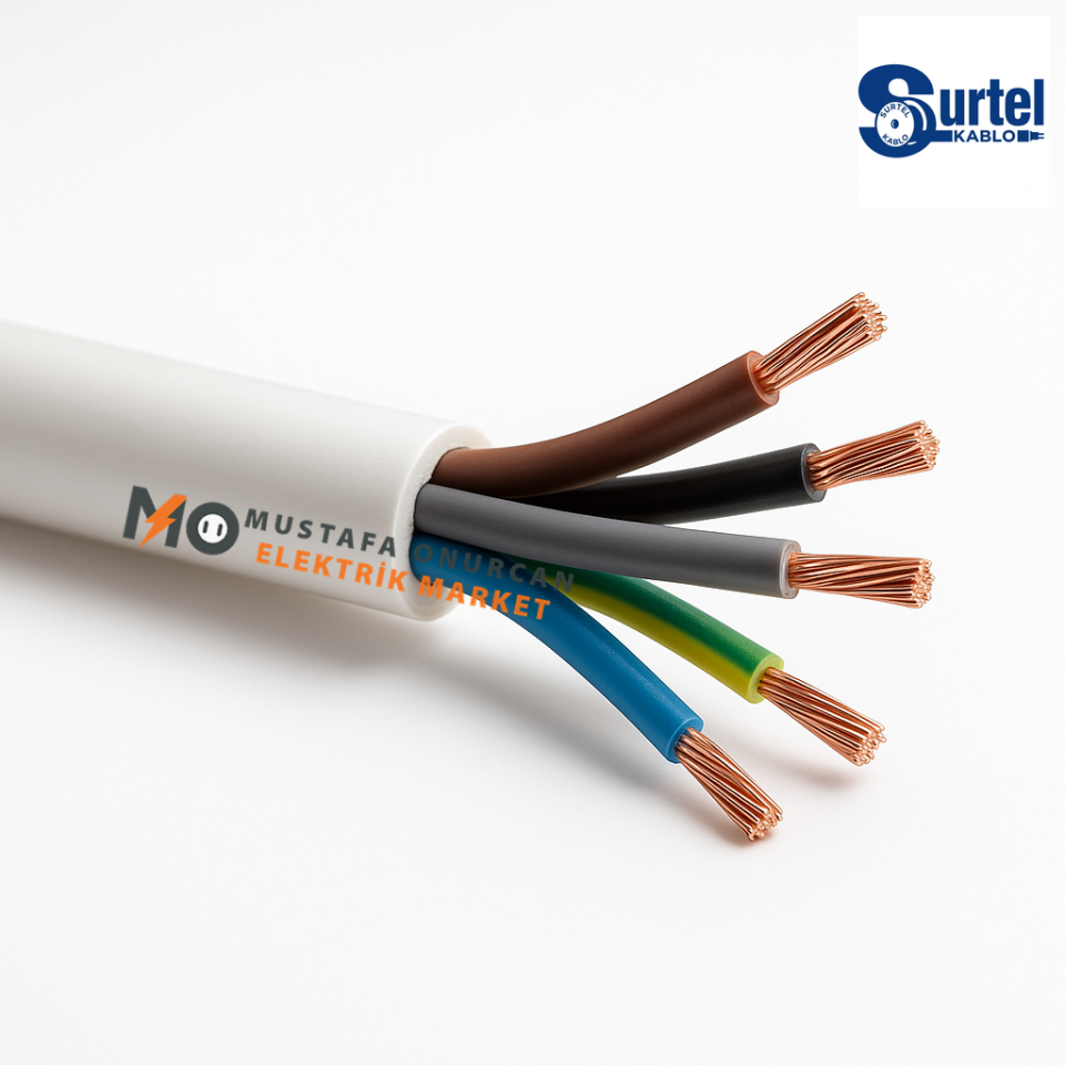 Surtel Kablo 5x2,5 mm NYM (Antigron)