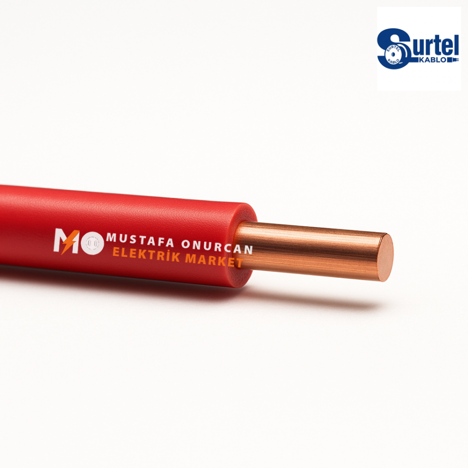 Surtel Kablo 4 mm NYA -  Kırmızı