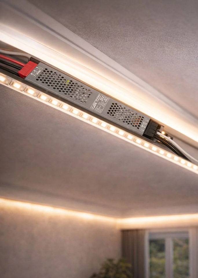 Cata 17 Amper Şerit Led Trafosu (200w) (Slim-fansız) Klemensli CT-2561