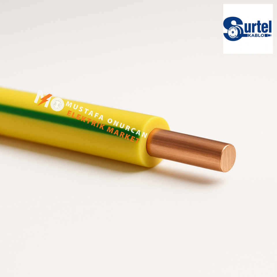 Surtel Kablo 4 mm NYA Sarı-Yeşil