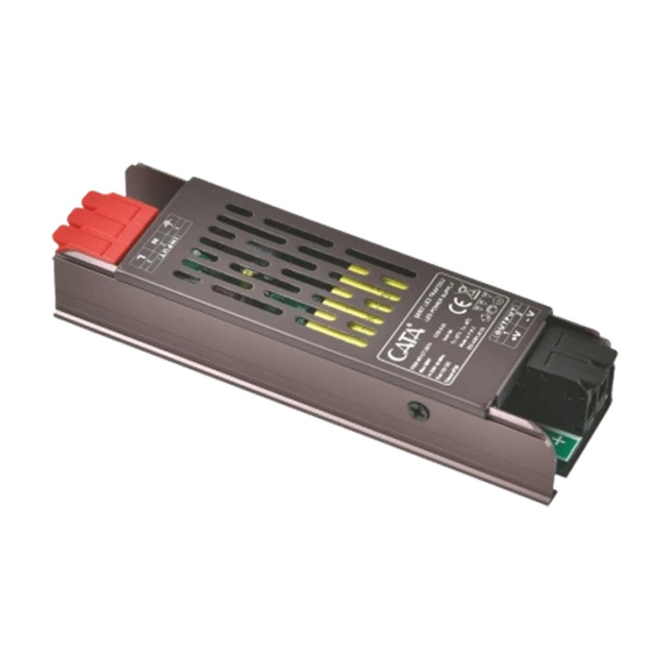 Cata 5 Amper Şerit Led Trafosu ( 60w ) (Slim Model) Klemensli CT-2574