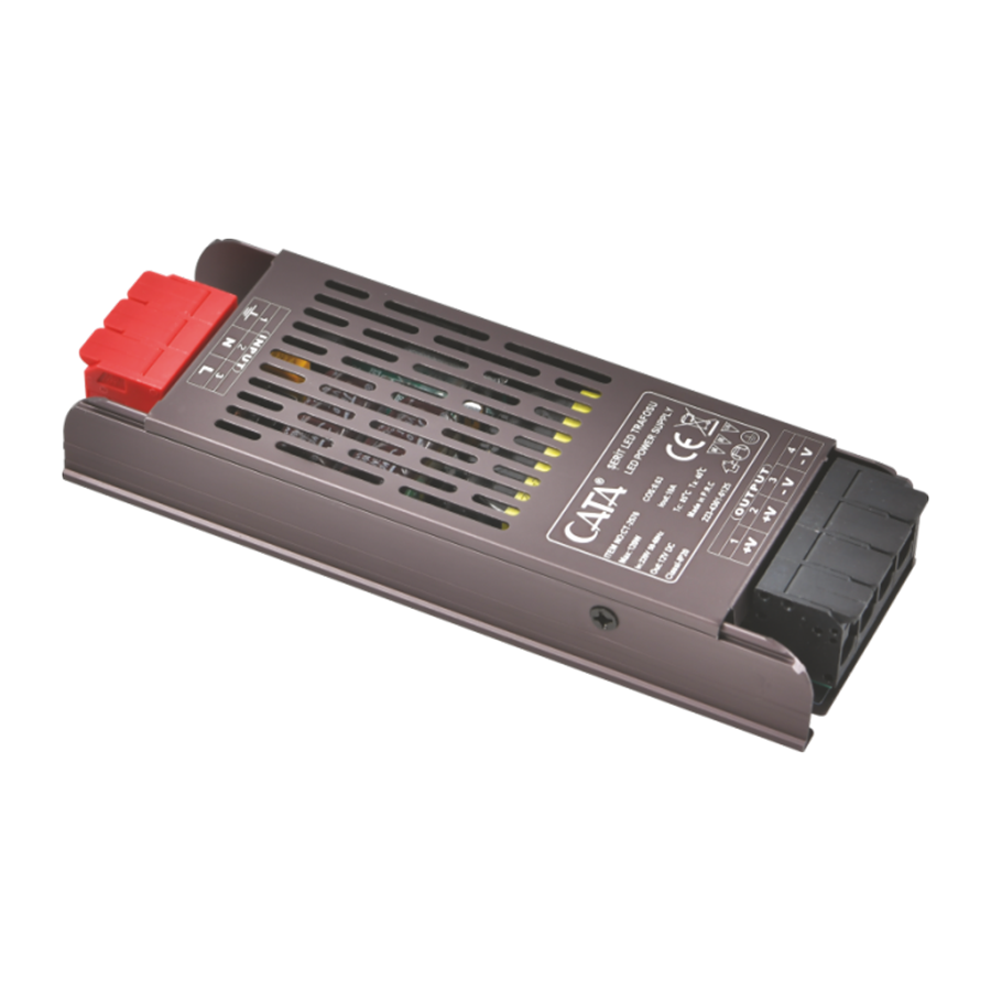 Cata 10 Amper Şerit Led Trafosu ( 120w ) (Slim Model) Klemensli CT-2576