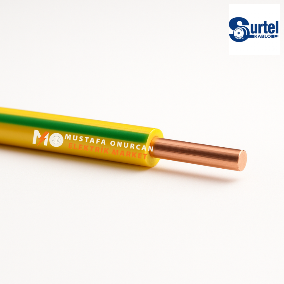 Surtel Kablo 1,5 mm NYA -  Sarı-Yeşil