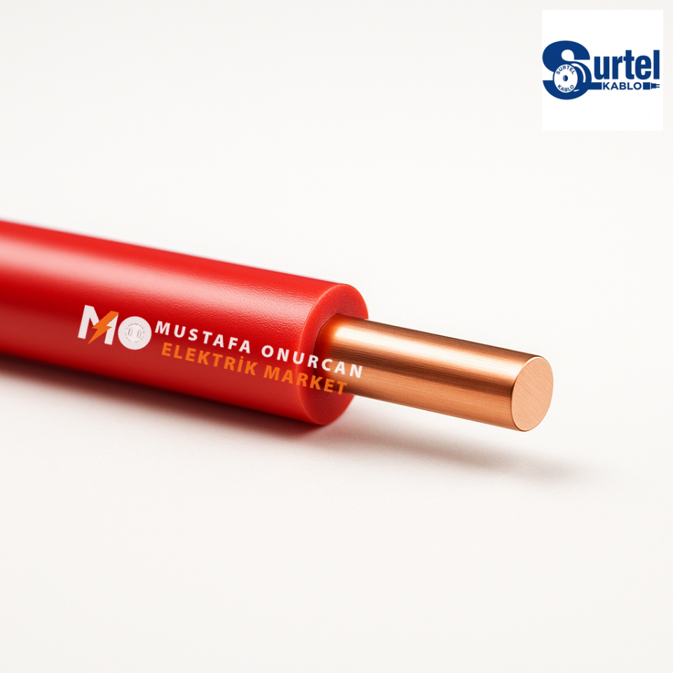 Surtel Kablo 1,5 mm NYA -  Kırmızı