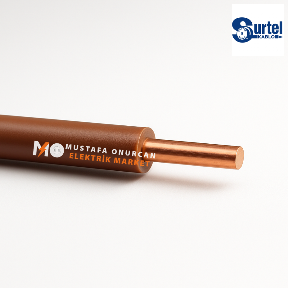 Surtel Kablo 1,5 mm NYA -  Kahverengi