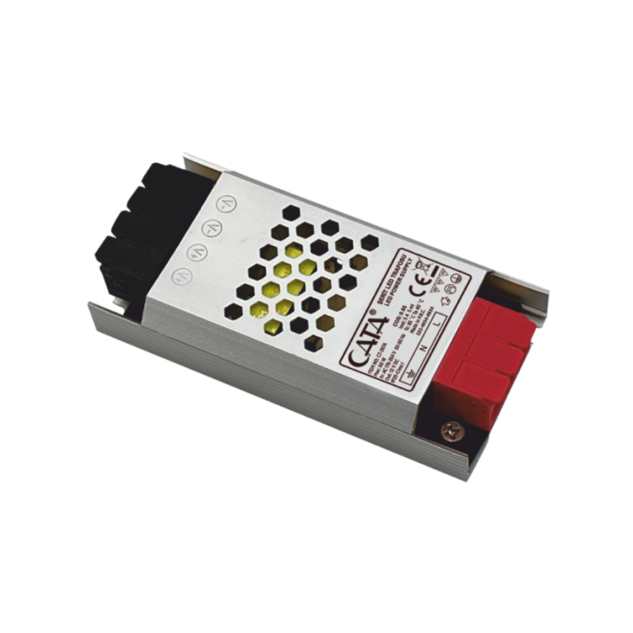 Cata 5 Amper Şerit Led Trafosu (60w) (Süper Slim Fansız) Klemensli CT-2674