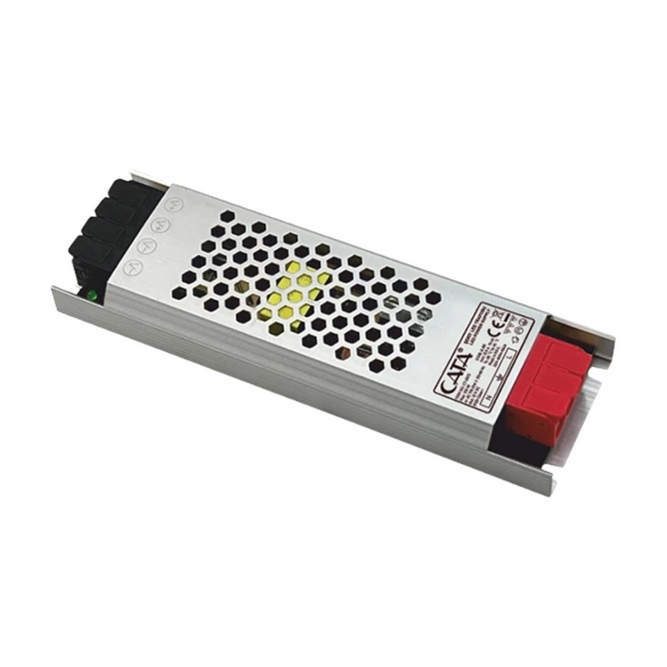 Cata 12,5 Amper Şerit Led Trafosu (150w) (Süper Slim Fansız) Klemensli CT-2675