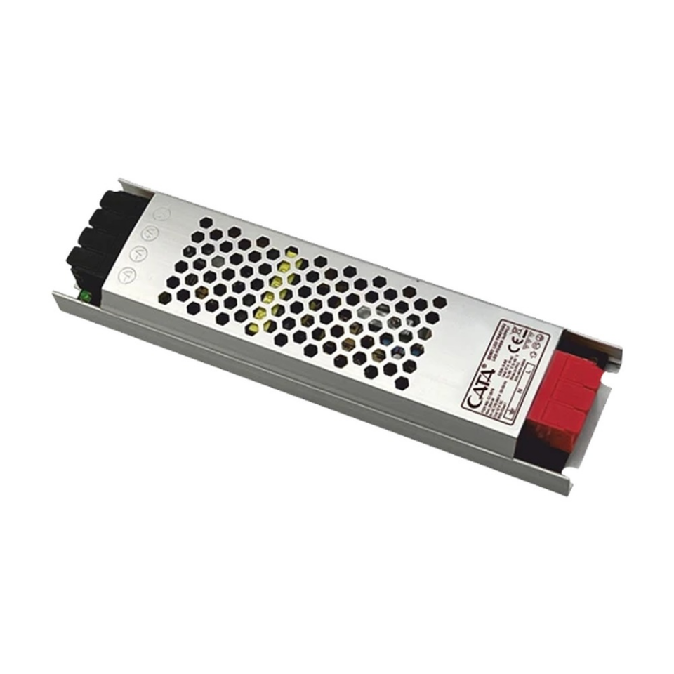 Cata 17 Amper Şerit Led Trafosu (200w) (Süper Slim Fansız) Klemensli CT-2679