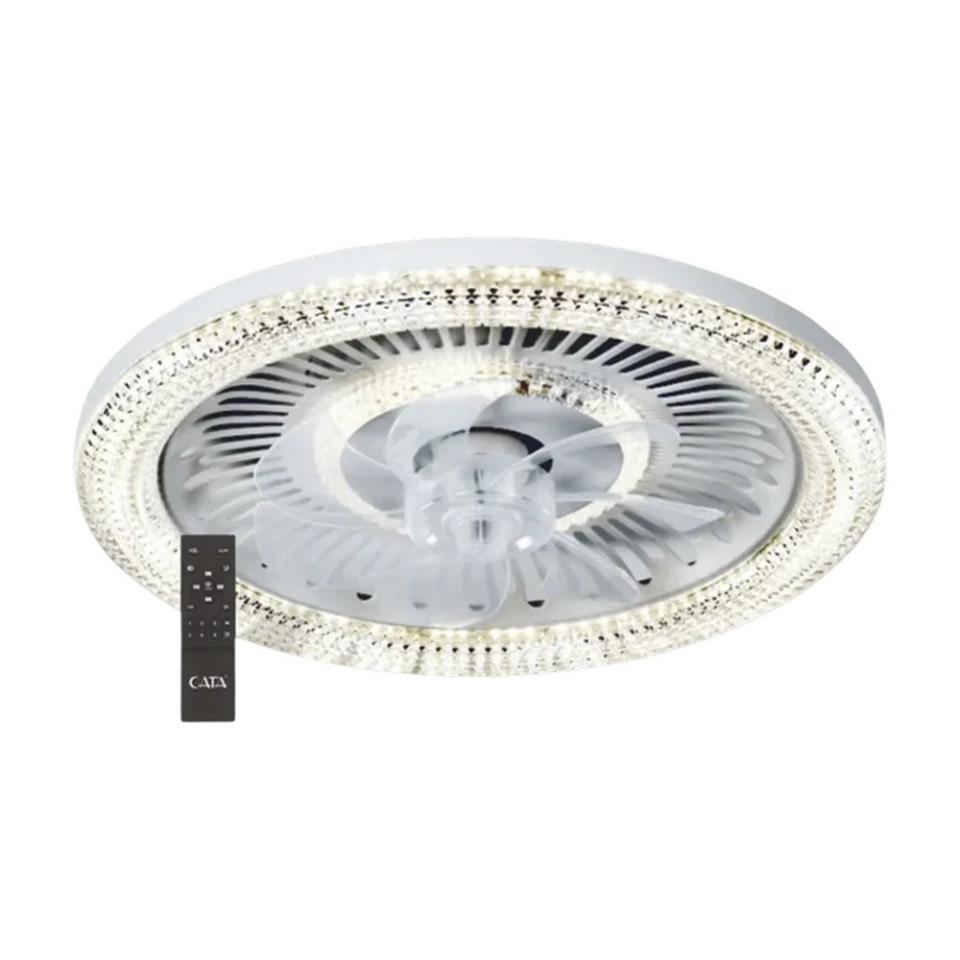 Cata Kristal Led Tavan Vantilatör 3 Renk Dimlenebilir CT-3012