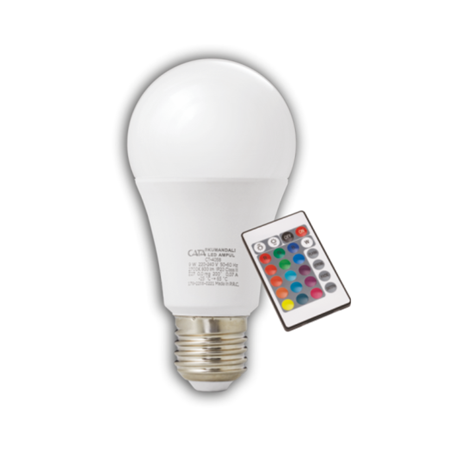 Cata 9w Rgb Ampul (Uzaktan Kumandalı)(Beyaz) CT-4058