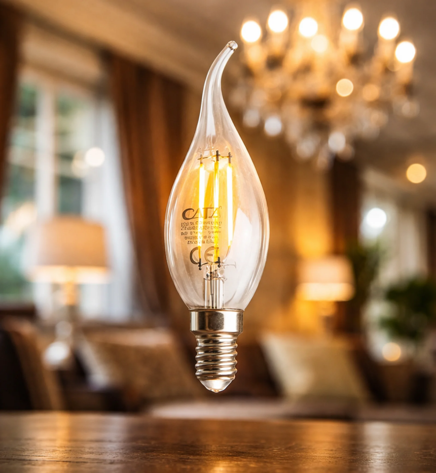 Cata 4w Led Filament Kıvrık Buji Ampul (Gün Işığı) CT-4062