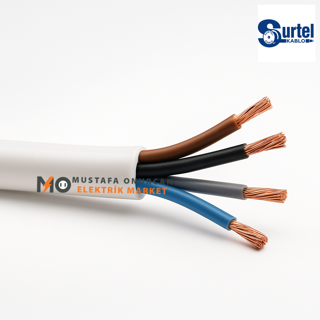 Surtel Kablo 4x1,5 mm Siyah TTR - NYMHY