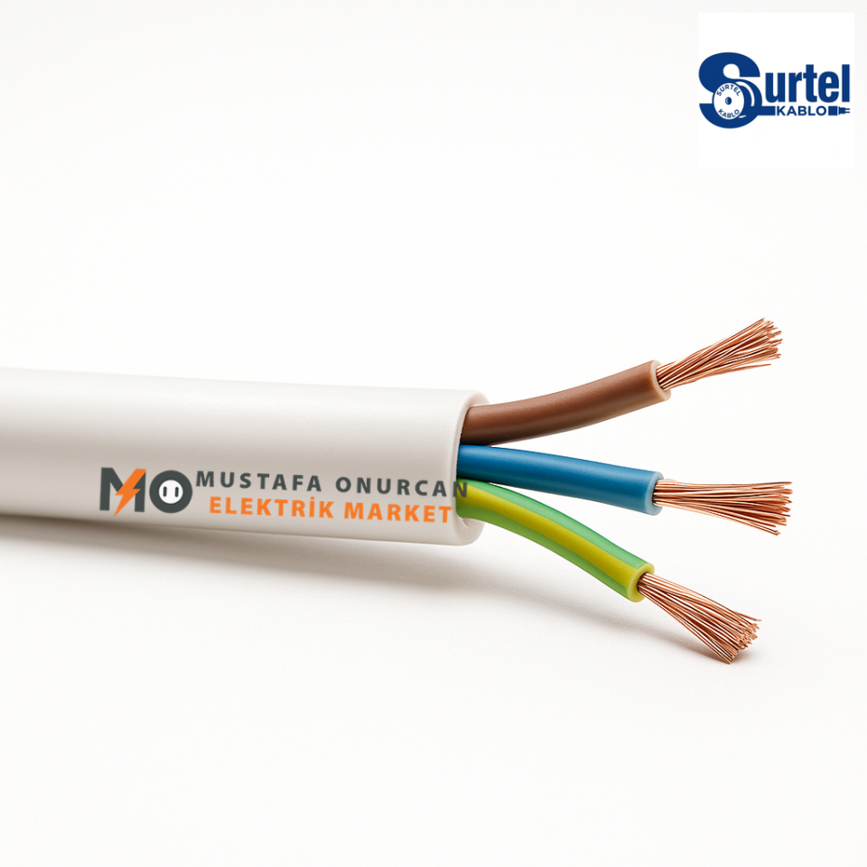 Surtel Kablo 3x0,75 mm Beyaz TTR - NYMHY
