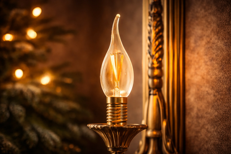 Cata 4w Rustik Led Kıvrık Bujı Ampul(E14)(Amber) Filament CT-4281