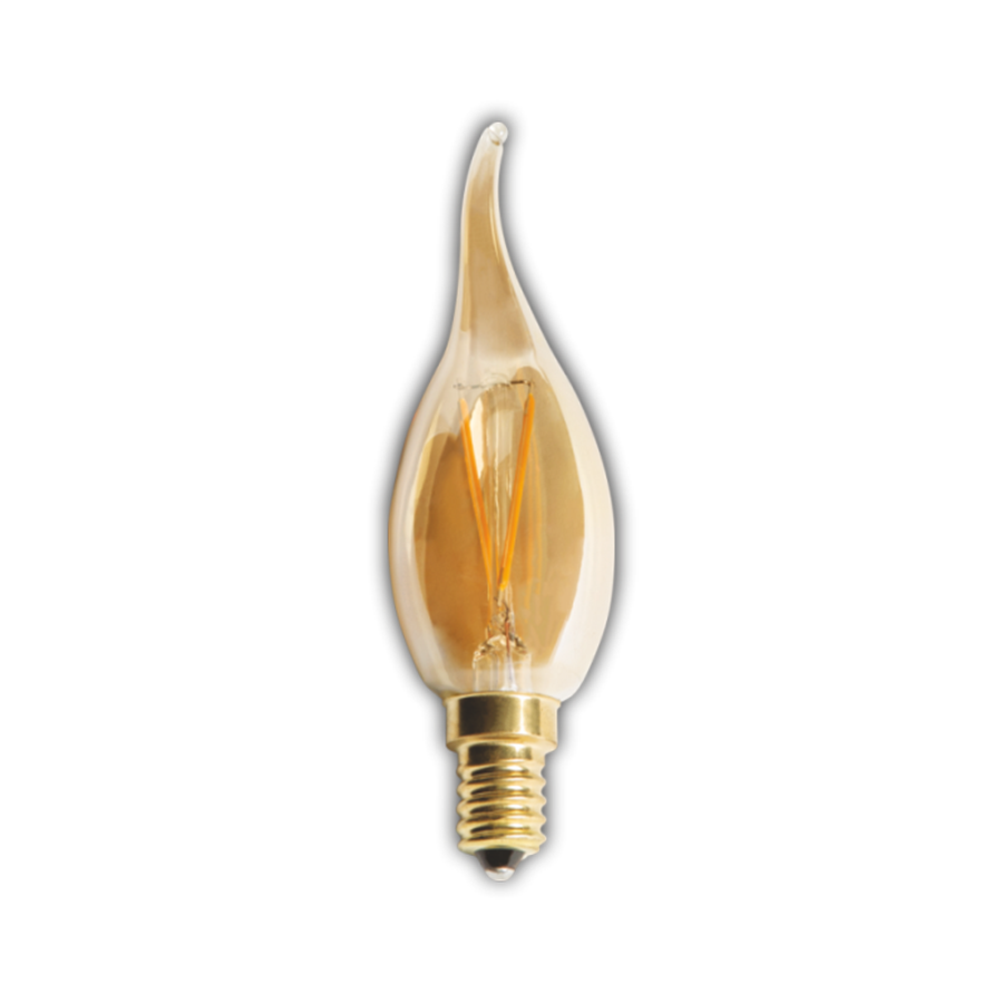 Cata 4w Rustik Led Kıvrık Bujı Ampul(E14)(Amber) Filament CT-4281