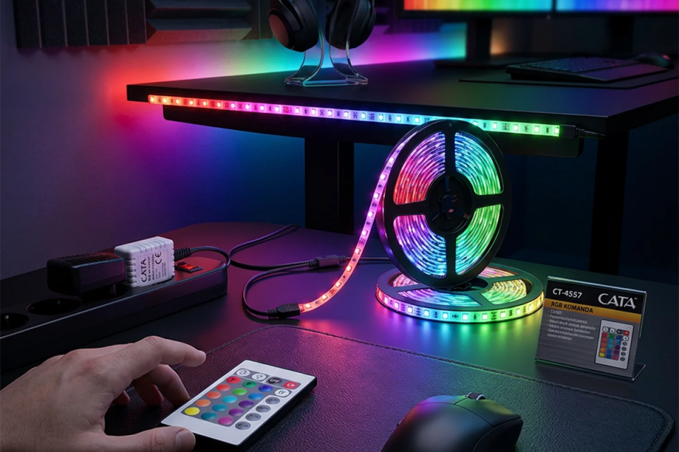 Cata Rgb Şerit Led Set (54 Cip 2835) 96 Renk Kumandalı CT-4557