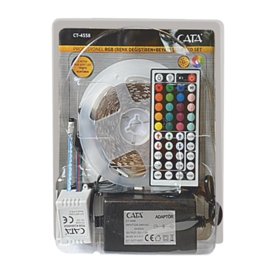Cata Rgb Şerit Led Set (60 Cip 5050) 352 Renk Kumandalı CT-4558