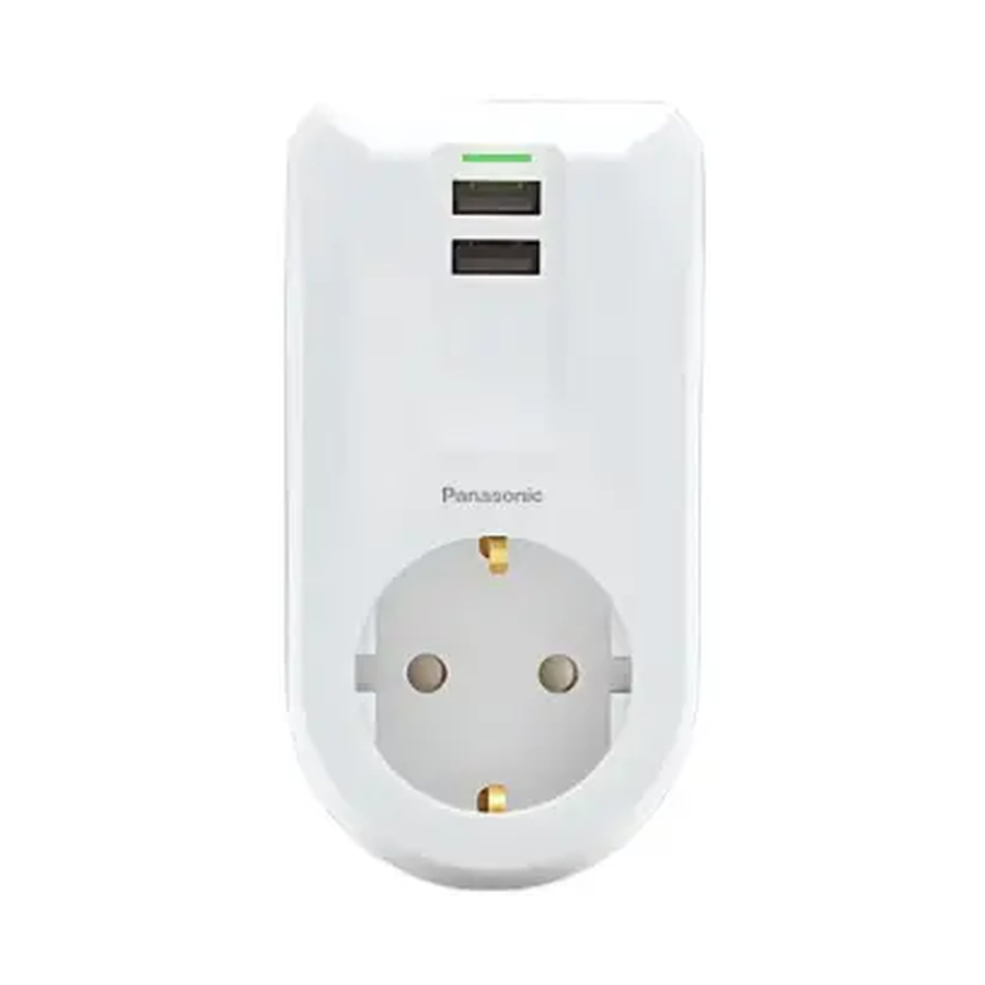 Viko Aksesuar GR-TR Panasonic Tekli Fiş Priz Şok Korumalı USB 5V 2A VK WATC00033GR-TR