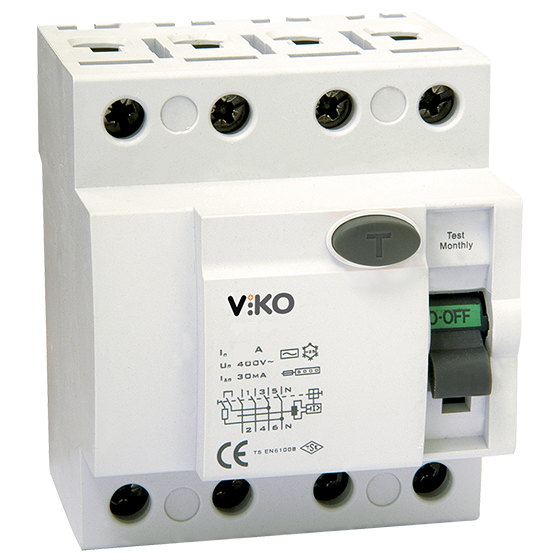 Viko 63 Amper - 4 Kutup Kaçak Akım Koruma VTR4-6330