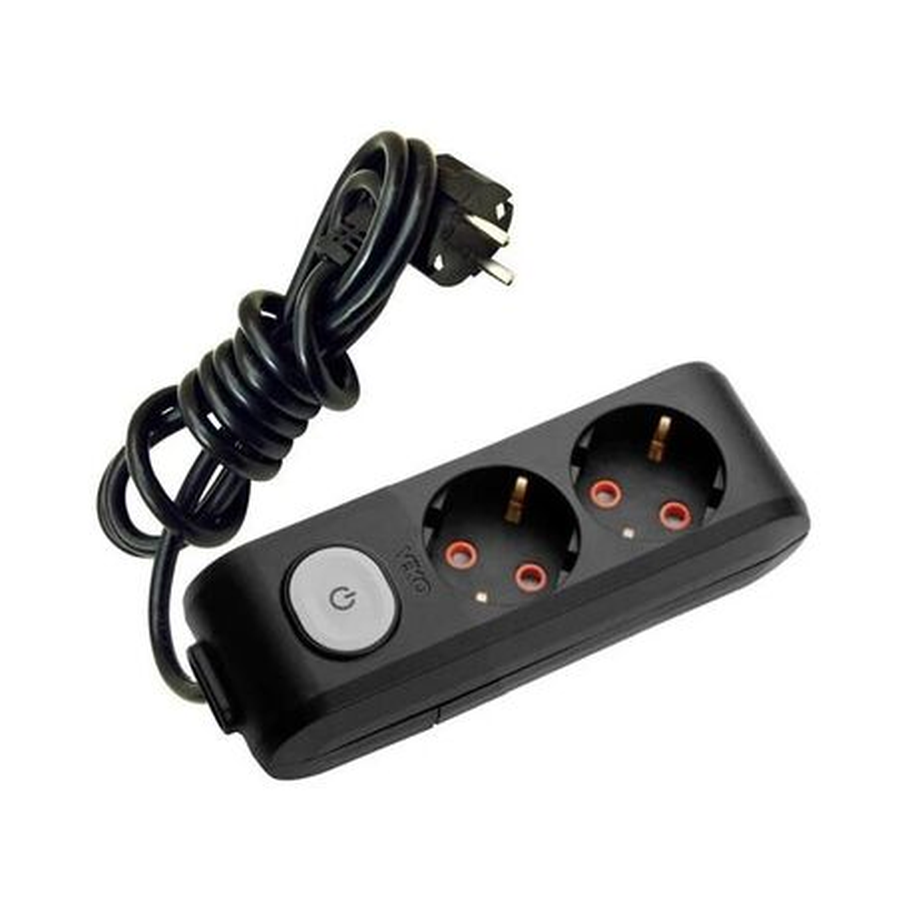 Viko Multi-let İkili Priz Anahtarlı Topraklı Kablolu Ç.K. Siyah 3 Metre 90137203