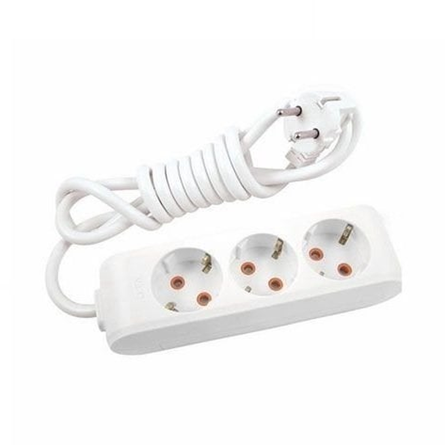 Viko Multi-let Üçlü Priz Topraklı Kablolu Ç.K. Beyaz 2 Metre 90113302