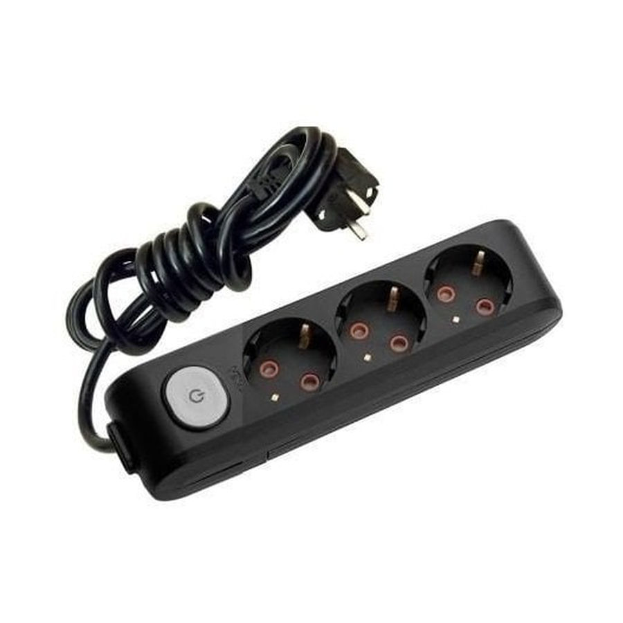 Viko Multi-let Üçlü Priz Anahtarlı Topraklı Kablolu Ç.K. Siyah 3 Metre 90137303