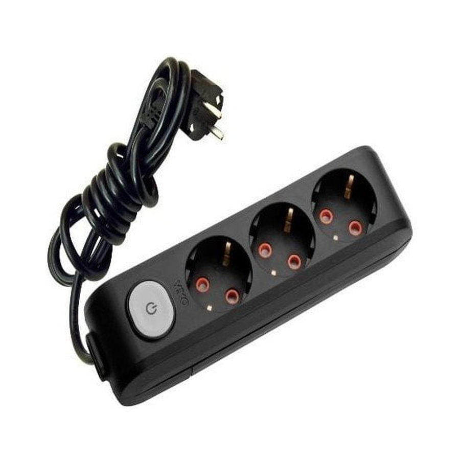 Viko Multi-let Üçlü Priz Anahtarlı Topraklı Kablolu Ç.K. Siyah 5 Metre 90137305