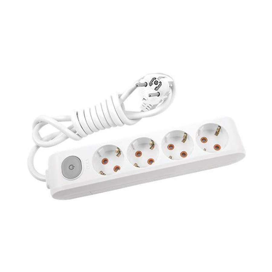 Viko Multi-let Dörtlü Priz Anahtarlı Topraklı Kablolu Ç.K. Beyaz 2 Metre 90117402