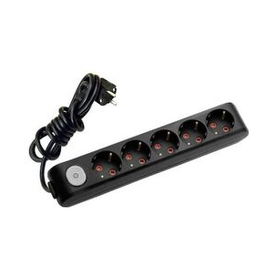 Viko Multi-let Beşli Priz Anahtarlı Topraklı Kablolu Ç.K. Siyah 3 Metre 90137503