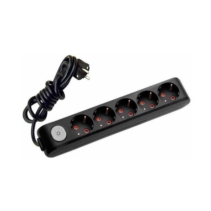Viko Multi-let Beşli Priz Anahtarlı Topraklı Kablolu Ç.K. Siyah 5 Metre 90137505
