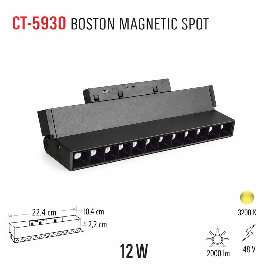 Cata 12w Boston  Magnetıc Spot(Gün Işığı) CT-5930